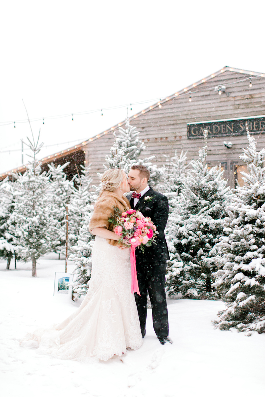 Danielle Chris Snowy Christmas Wedding Terrain Emily Wren Photography 023