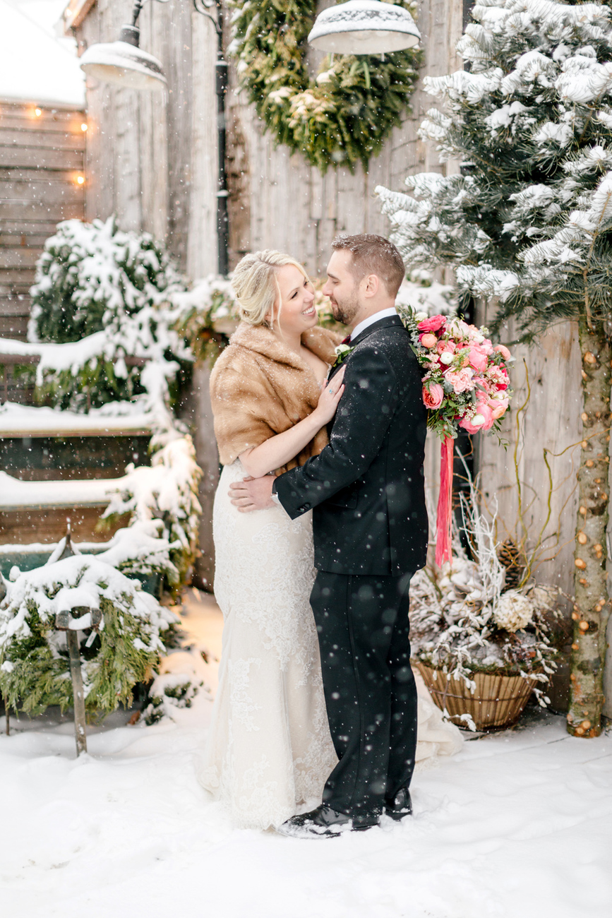 Danielle Chris Snowy Christmas Wedding Terrain Emily Wren Photography 024
