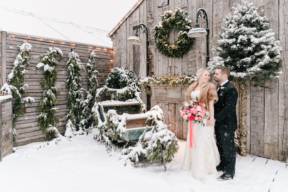 Danielle Chris Snowy Christmas Wedding Terrain Emily Wren Photography 025