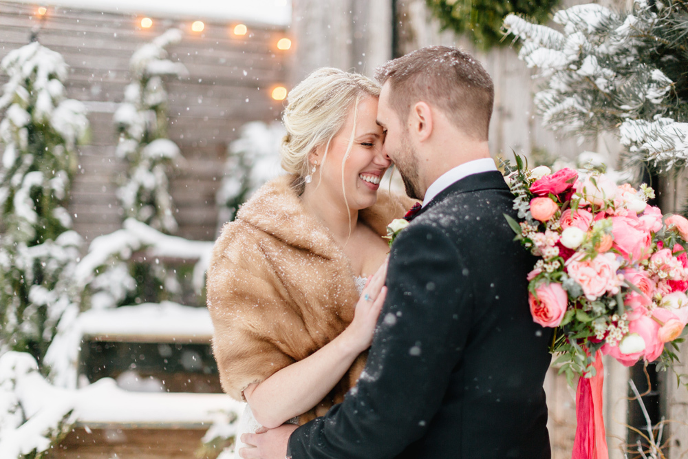 Danielle Chris Snowy Christmas Wedding Terrain Emily Wren Photography 026