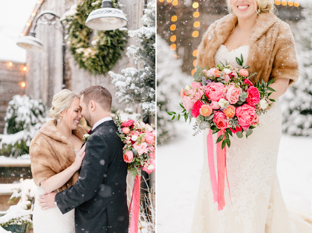 Danielle Chris Snowy Christmas Wedding Terrain Emily Wren Photography 027