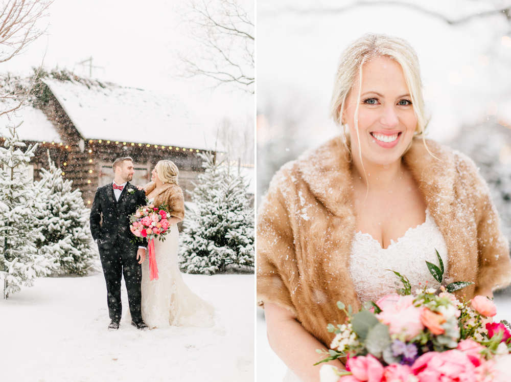 Danielle Chris Snowy Christmas Wedding Terrain Emily Wren Photography 029