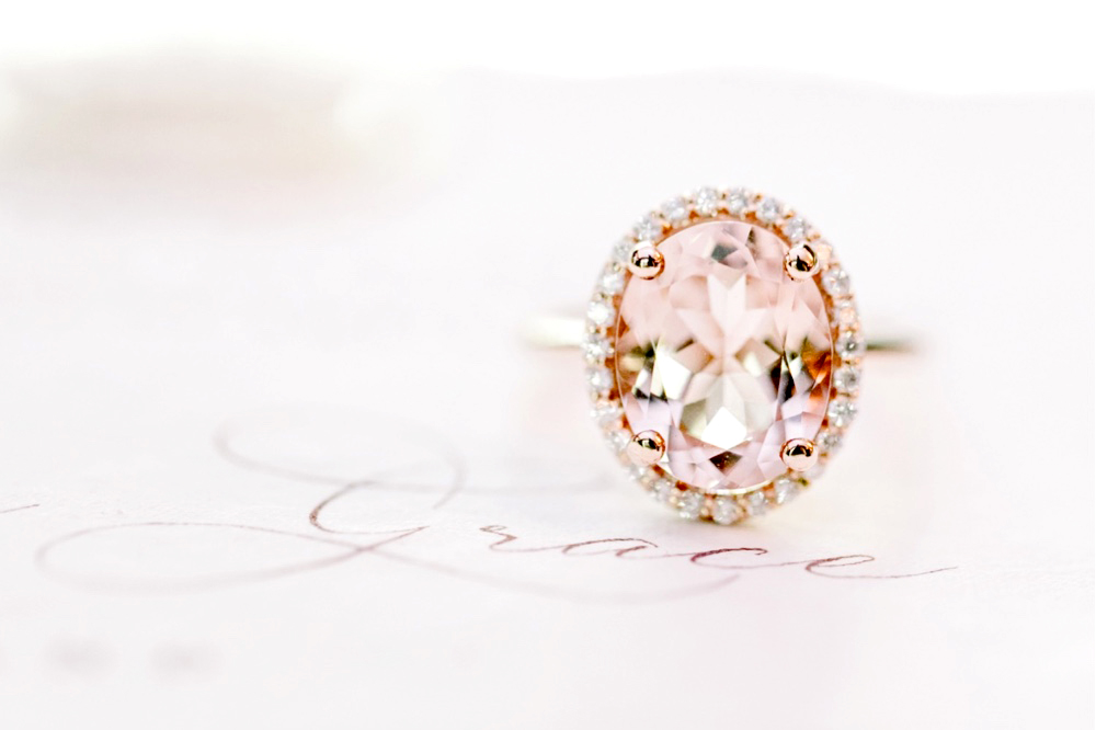 003 Engagement Ring Pink Stone Engagement Ring