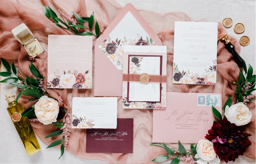018 Pink Stationary Stationary Wedding Stationary Wedding Invitations