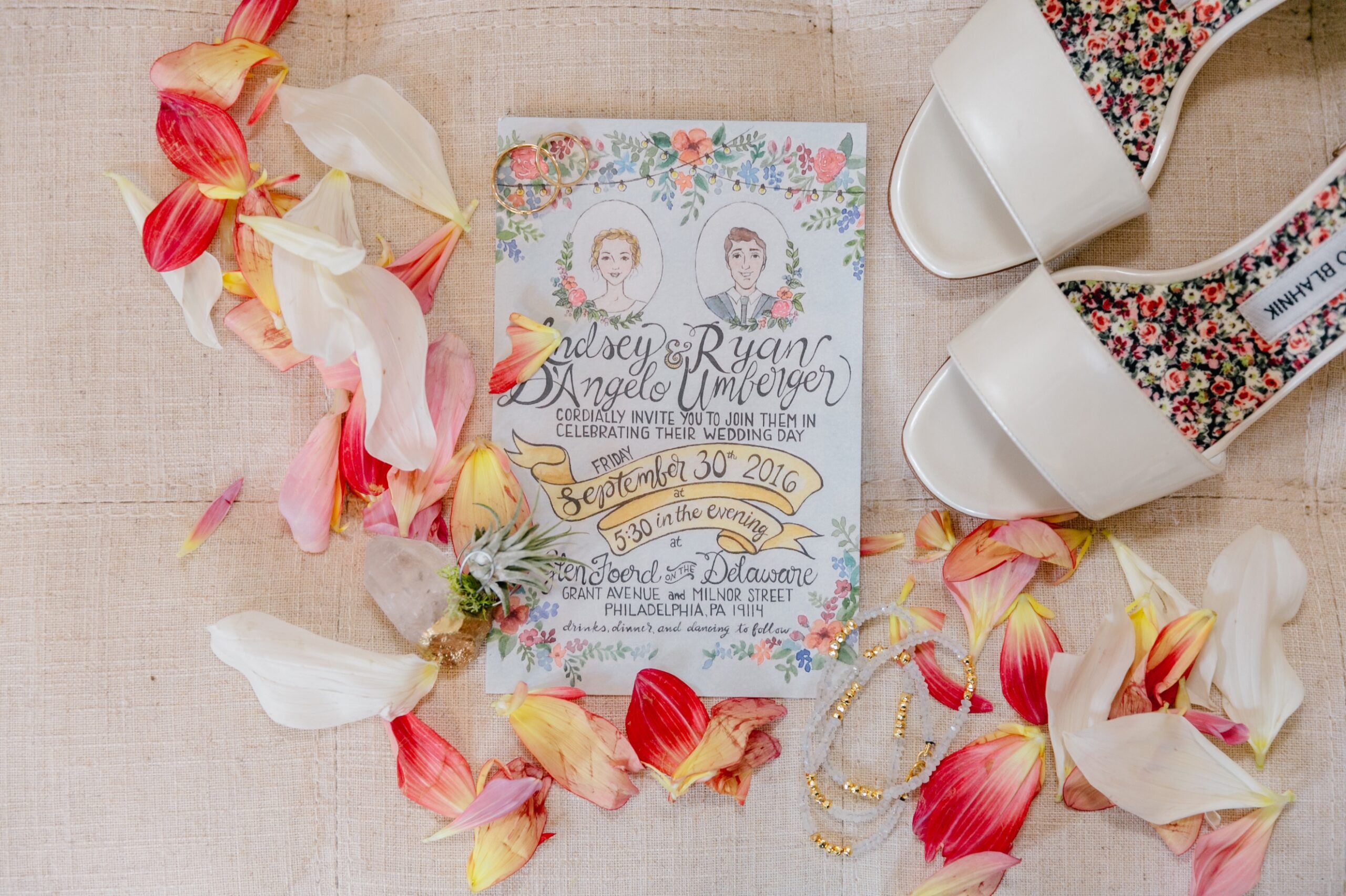 Eclectic invitation suite for an estate wedding
