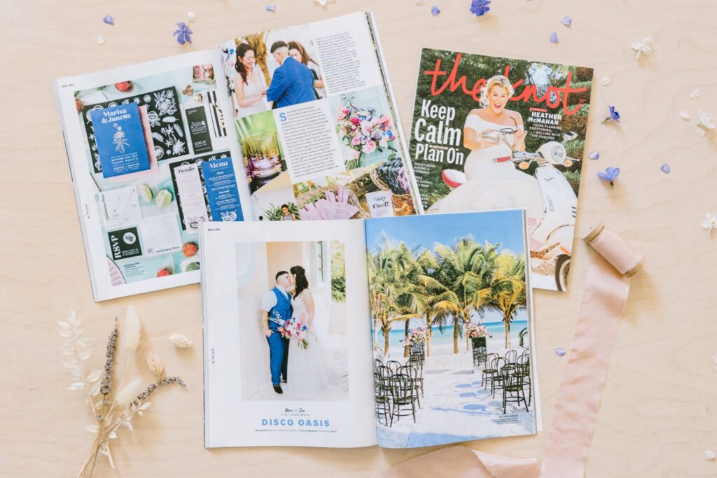 The Knot's feature on a destination wedding shot by Emily Wren Photography