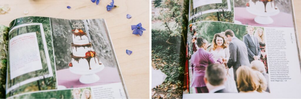 Details from The Knot Magazine's wedding feature shot by by Emily Wren Photography