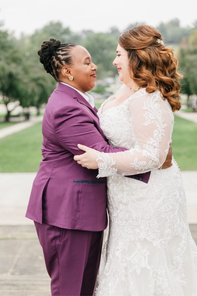 LGBTQ couple during their wedding day portraits in Pennsylvania