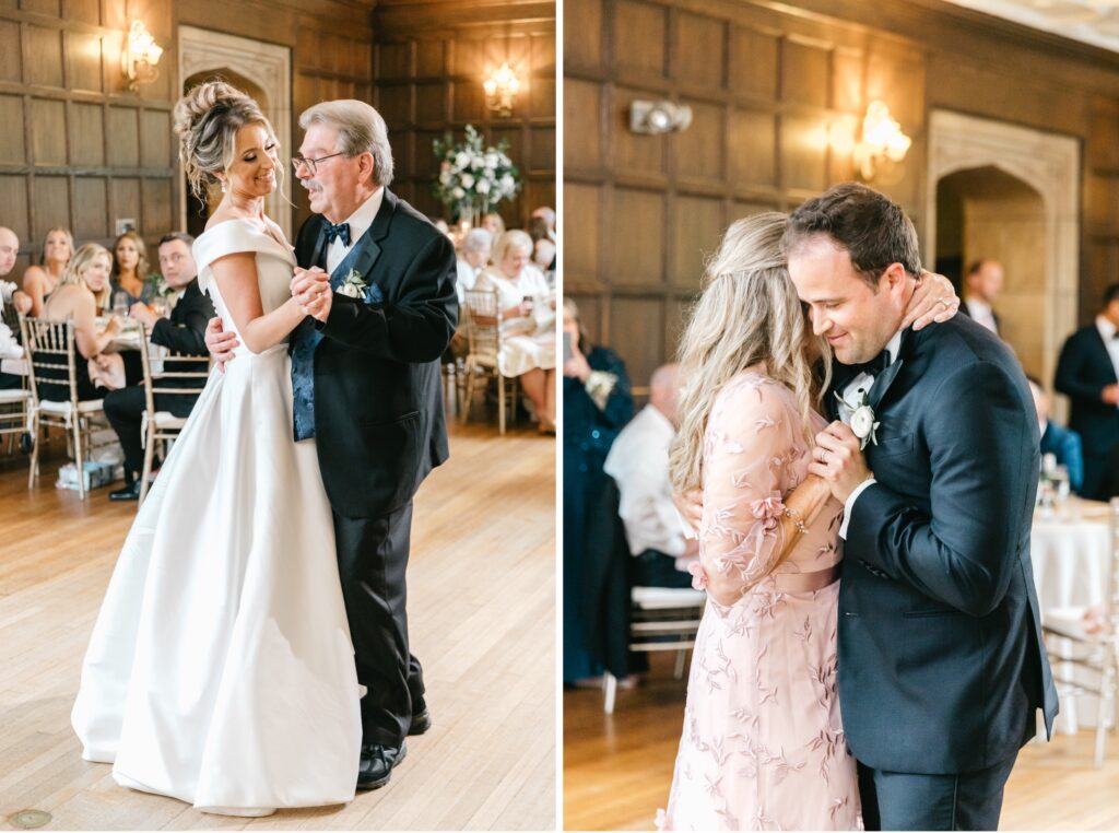 Father and daughter dance at a classic estate wedding near Philadelphia