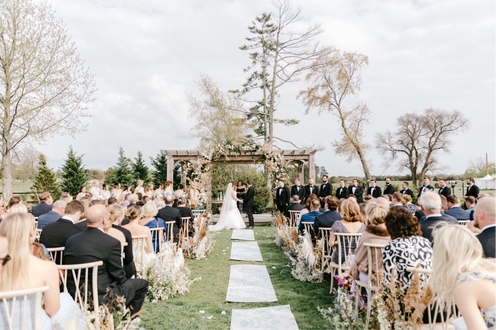 Luxury outdoor spring wedding at a winery in New Jersey