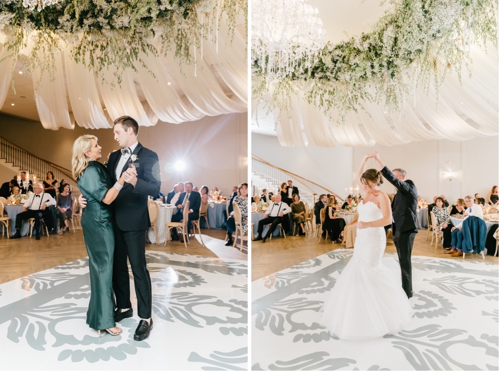 Parent dances at an opulent ballroom wedding reception in New Jersey