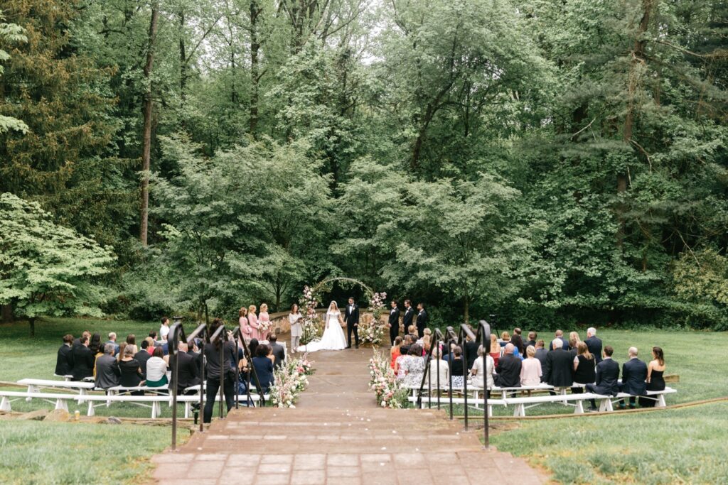 a Spring garden wedding ceremony in Glen Mills, Pennsylvania by Emily Wren Photography