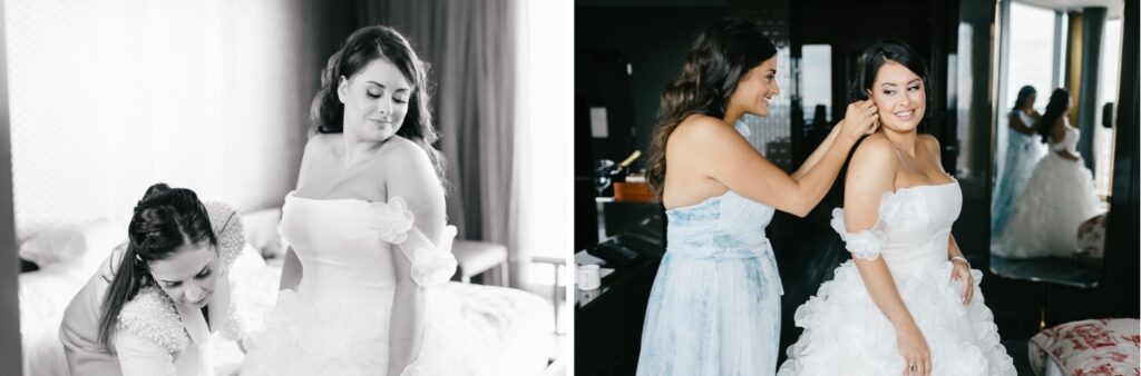 Bride getting ready for a Spring wedding day by Pennsylvania photographer Emily Wren Photography