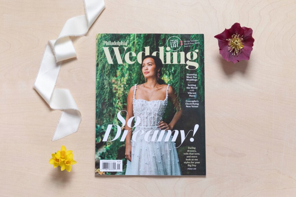 magazine cover of Philadelphia Wedding Magazine