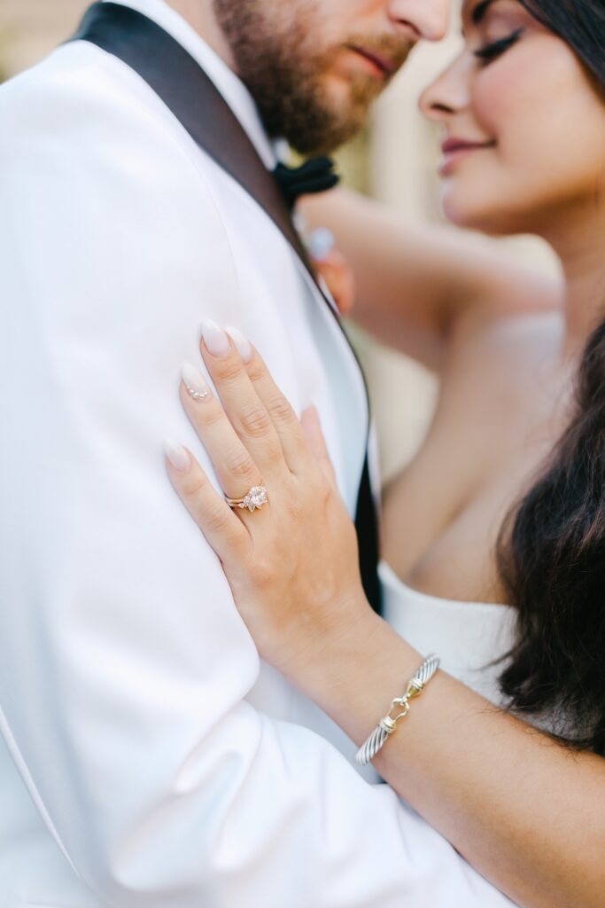 Diamond wedding Ring close up by Emily Wren Photography