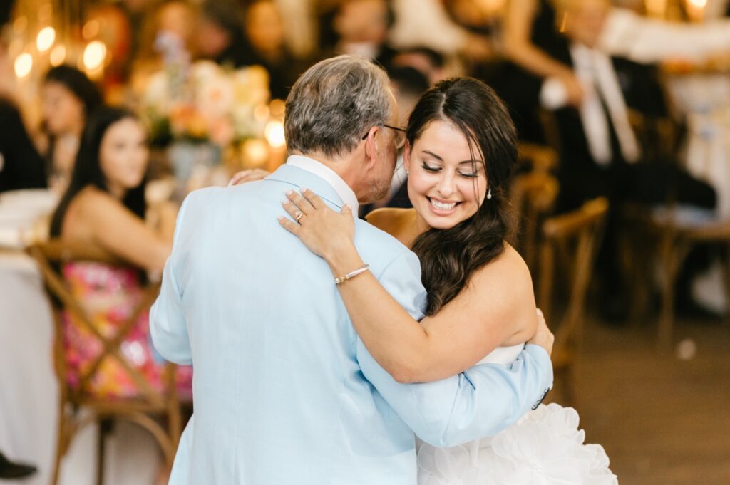 Bride during Father Daughter Dance at a Philadelphia Wedding Reception