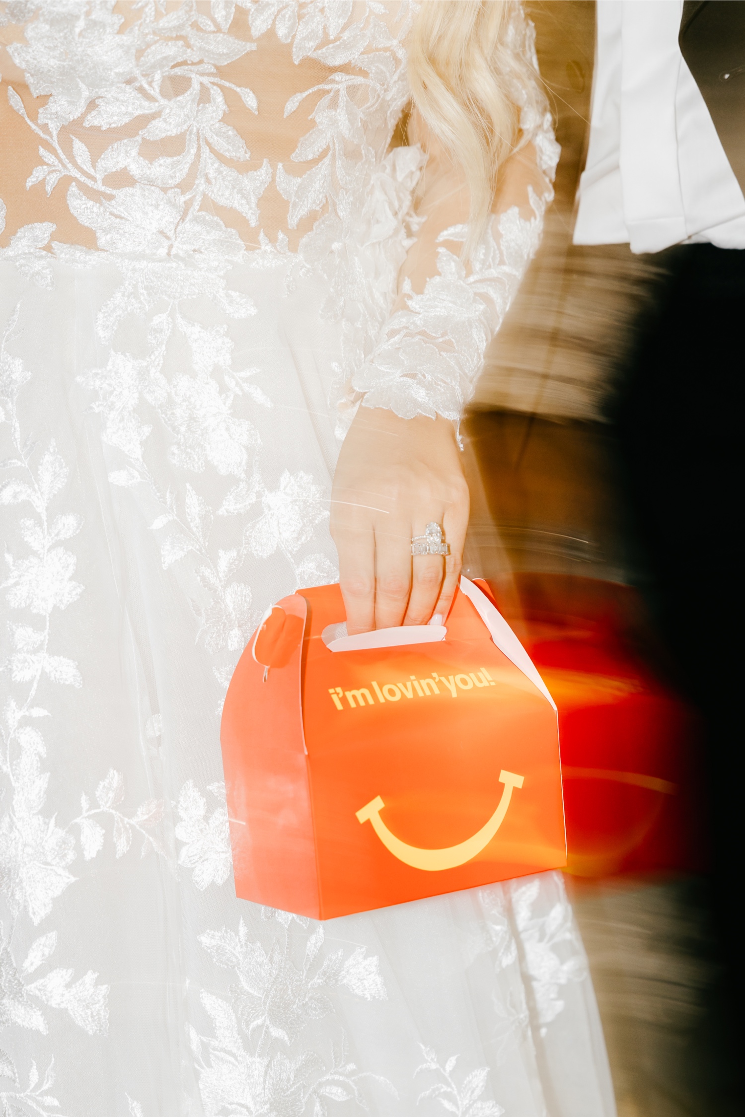 custom McDonalds happy meal boxes for Mcdonalds wedding reception by Emily Wren Photography