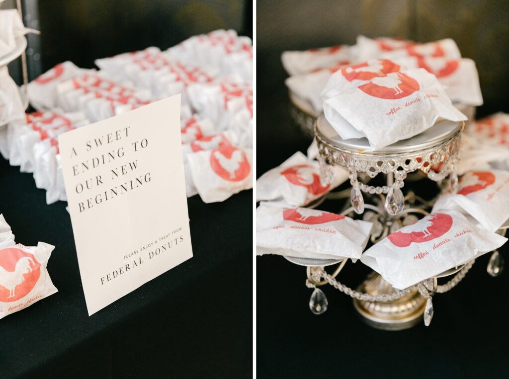 Federal Donuts at Philadelphia Wedding Reception at Curtis Atrium by Emily Wren Photography