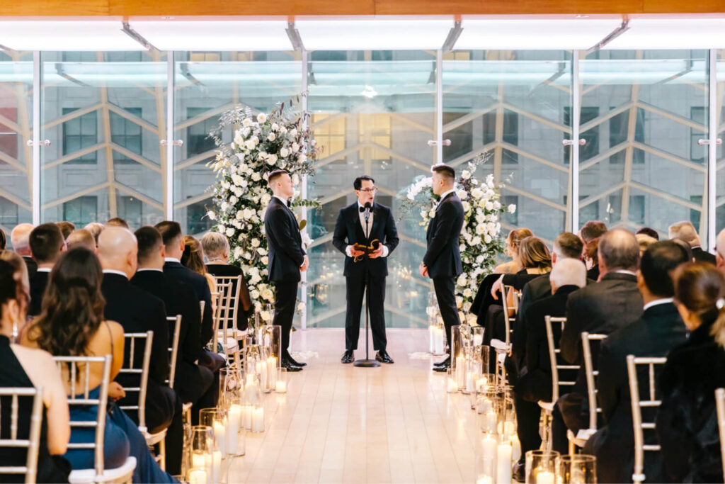 LGBTQ wedding ceremony at The Union League by Philadelphia wedding photographer Emily Wren Photography