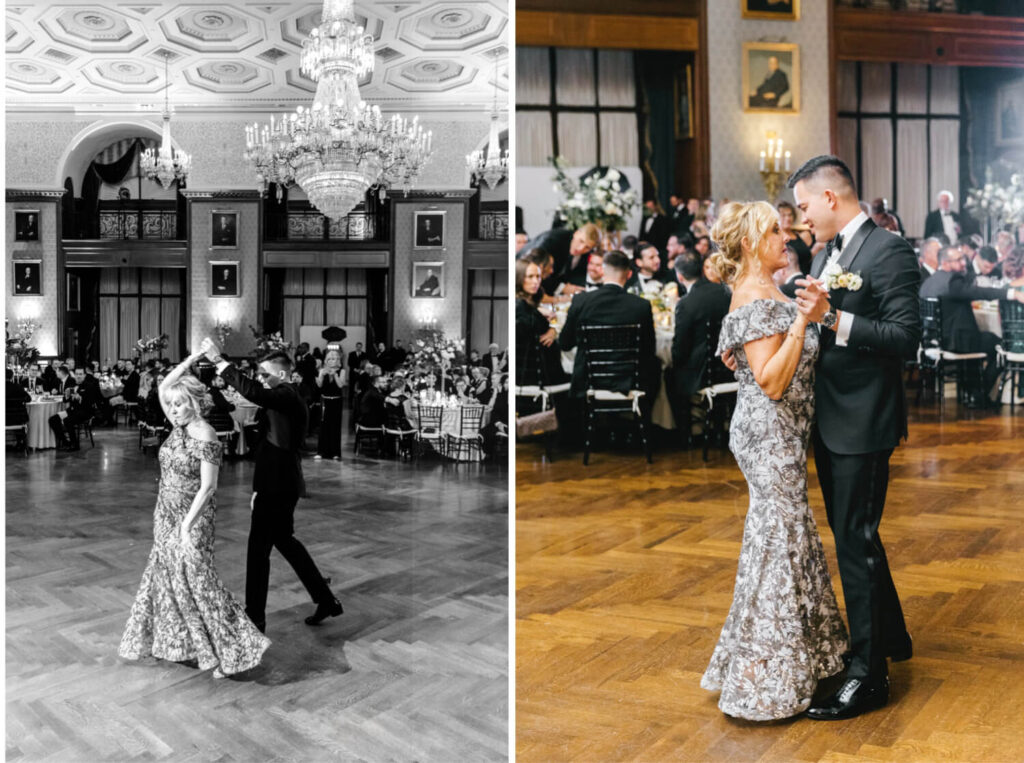 mother son dance at The Kimmel Center wedding Reception