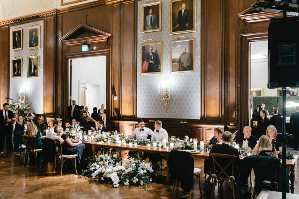 same sex wedding reception at The Kimmel Center by Emily Wren Photography