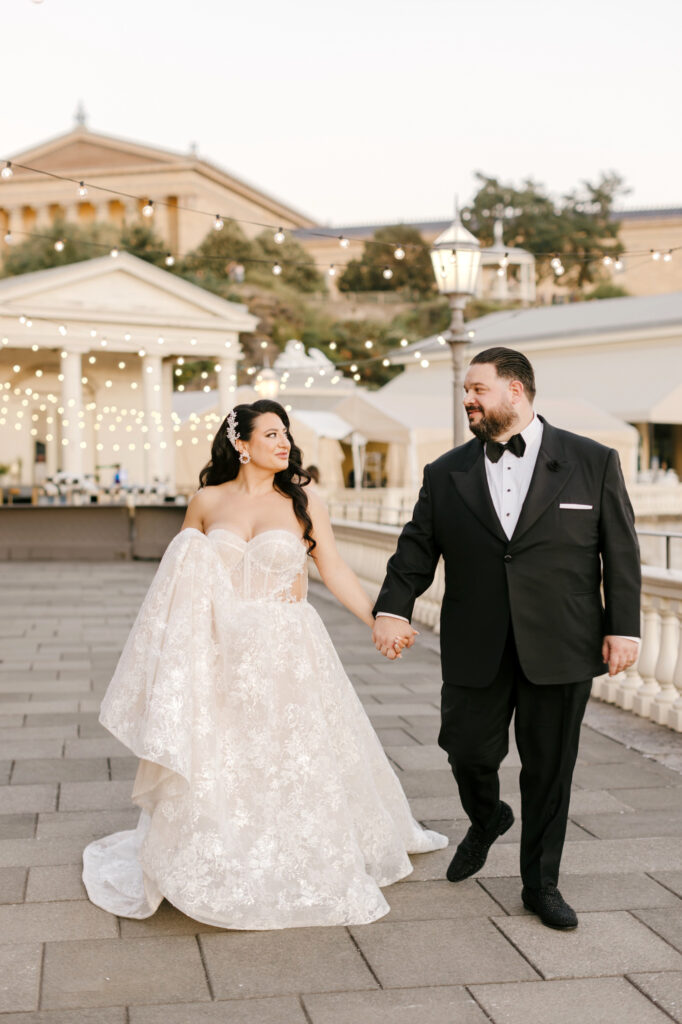 bride & groom portraits at Philadelphia Water Works by Cescaphe