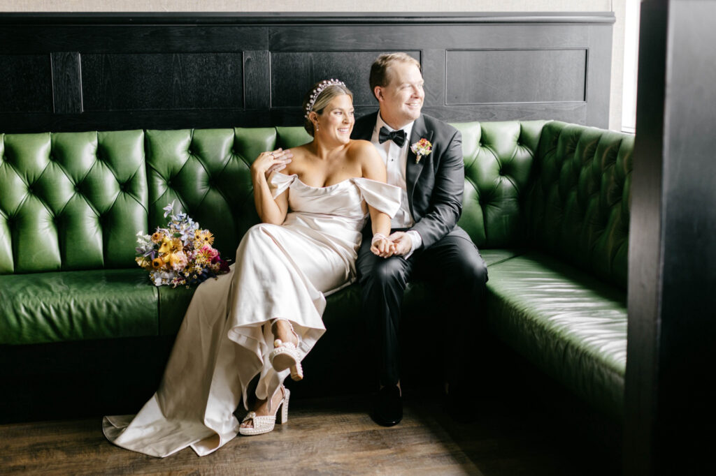 bride and groom at the Fitler Club by Pennsylvania wedding photographer Emily Wren Photography