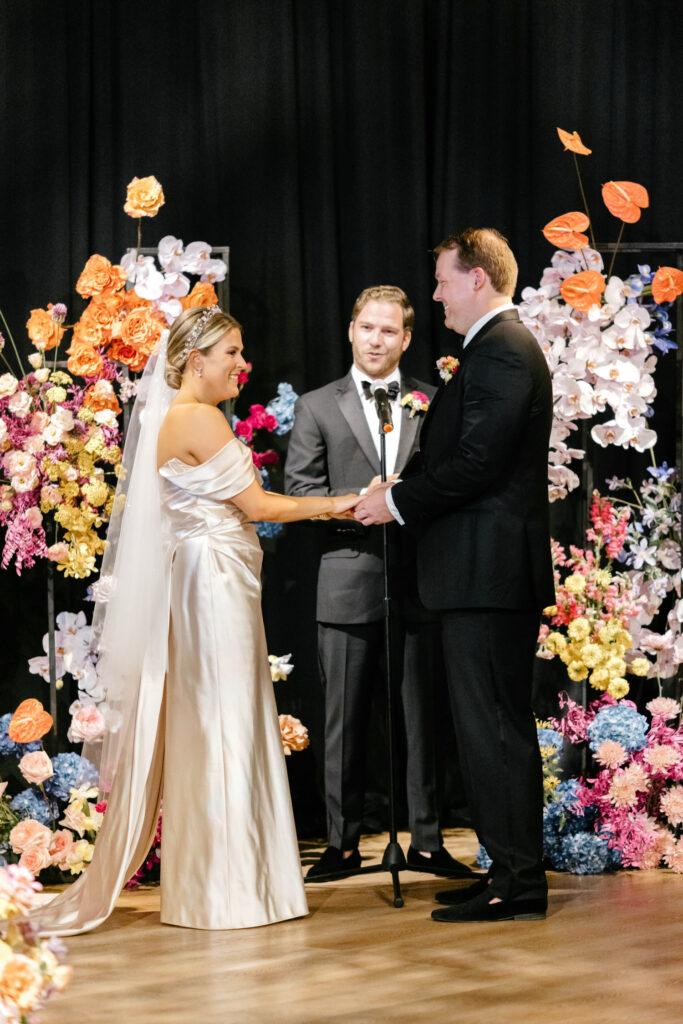 colorful spring wedding reception at the Fitler Club by Philadelphia wedding photographer Emily Wren Photography