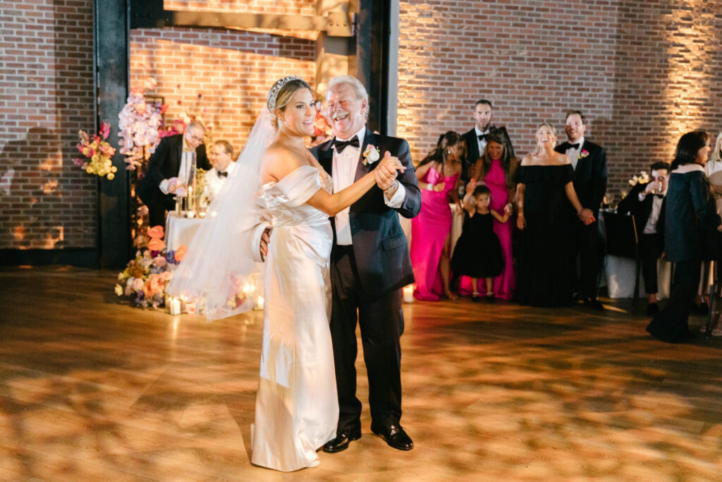 father daughter dance during Philadelphia wedding reception