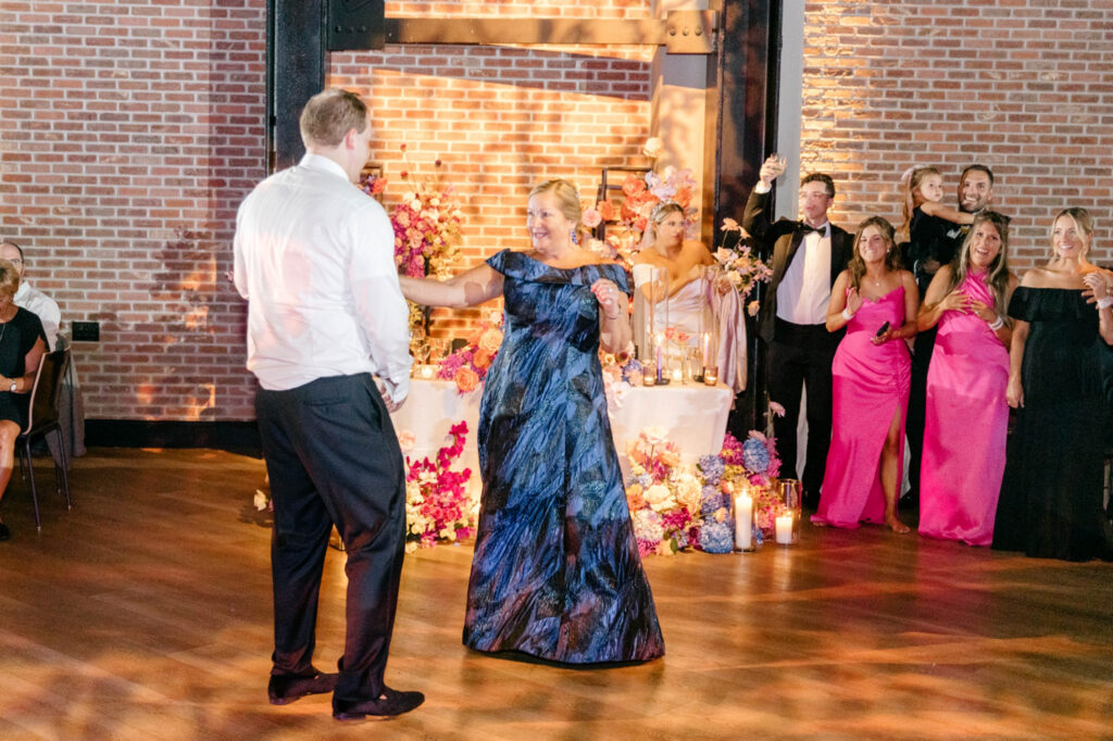 mother son dance during wedding reception at The Fitler Club