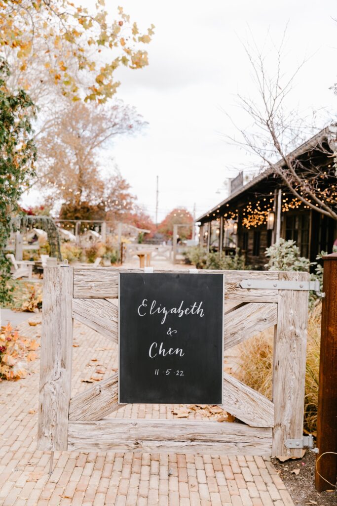 chalk wedding welcome sign