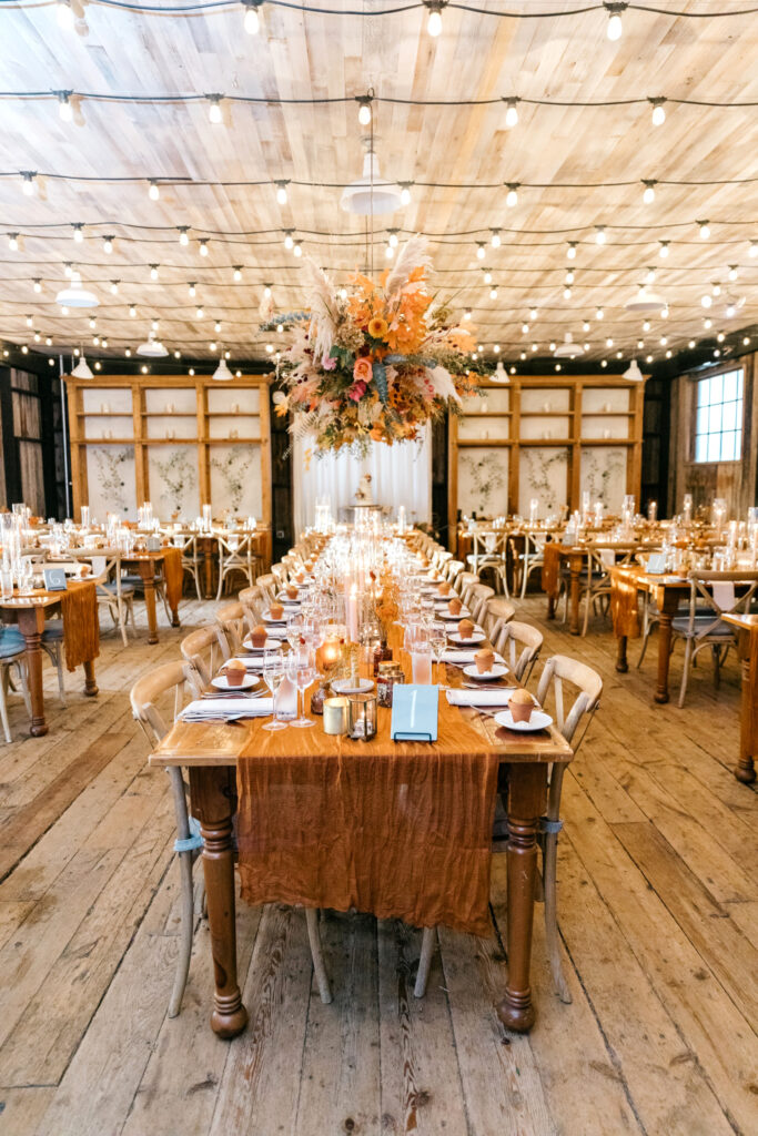 Fall wedding reception details by Emily Wren Photography