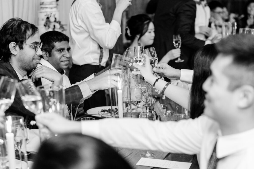 guests toasting during Pennsylvania wedding reception