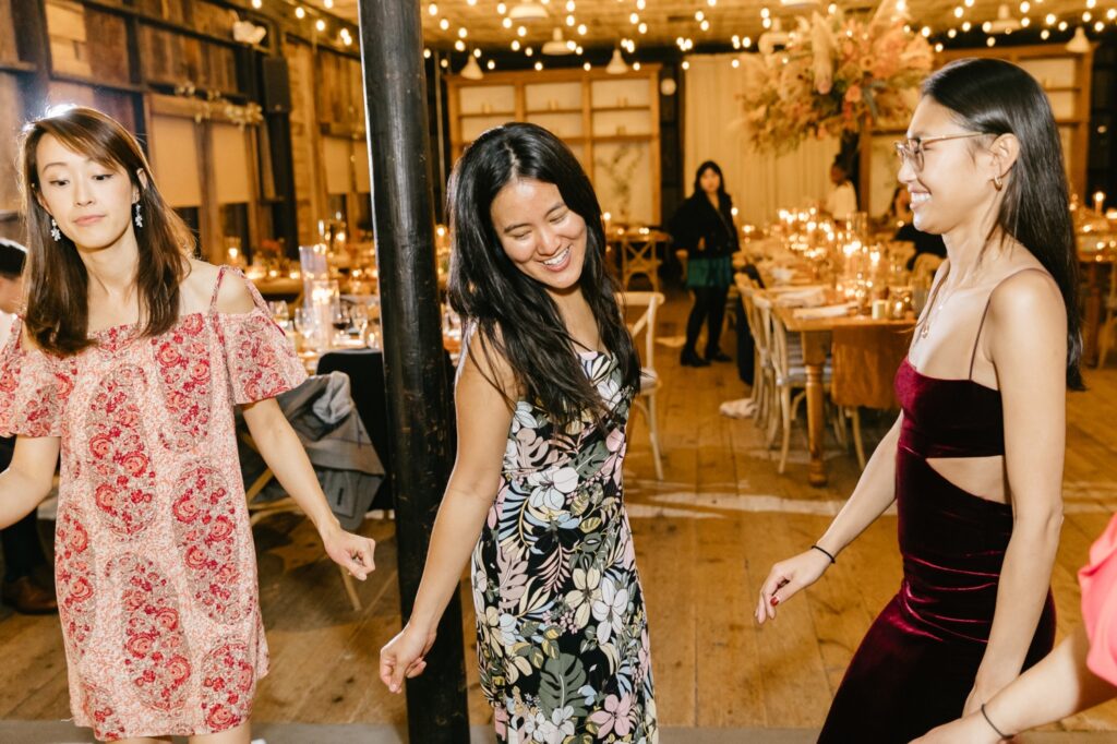 guests dancing at Terrain wedding reception by Emily Wren Photography