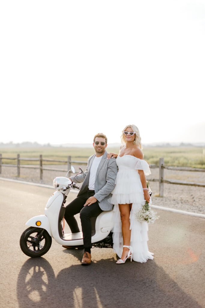 Engagement Photos on Motorcycle in Ocean City NJ