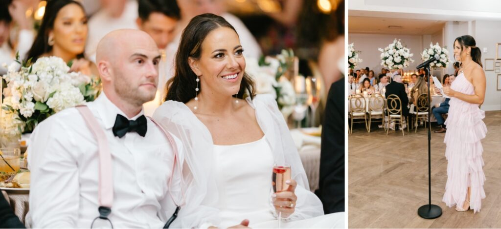 maid of honor speech at Philly wedding reception at The Lucy