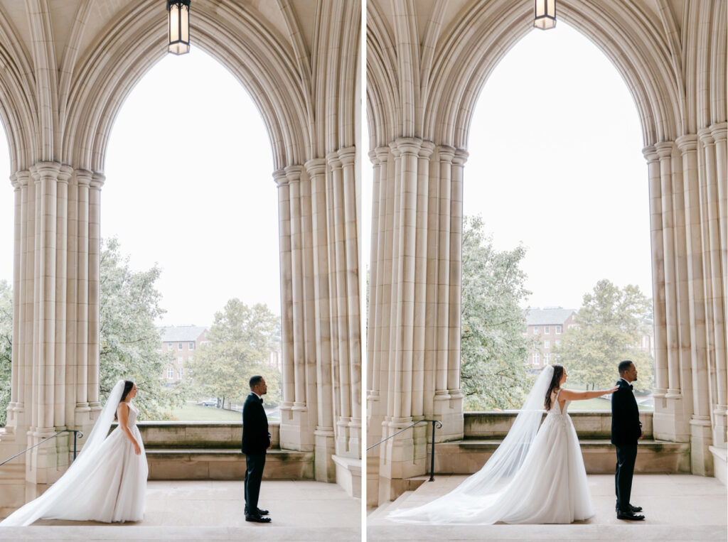 first look with bride & groom in Washington DC