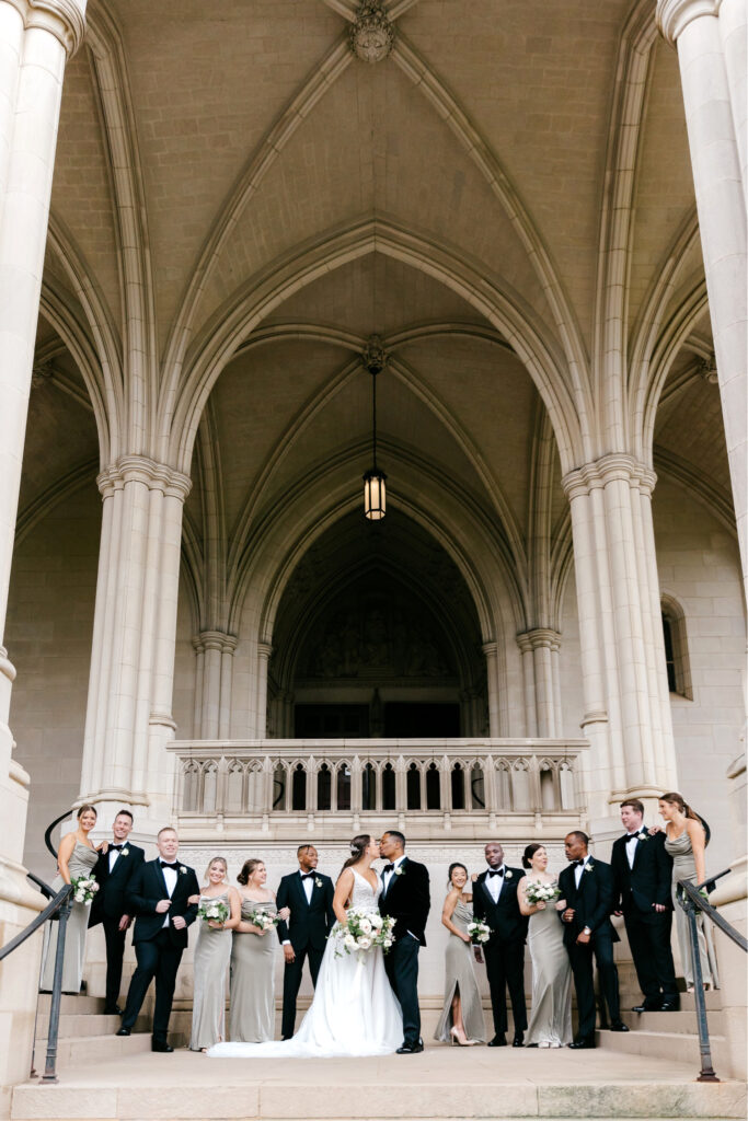 full wedding party in Washington DC, Maryland by luxury wedding photographer Emily Wren Photography