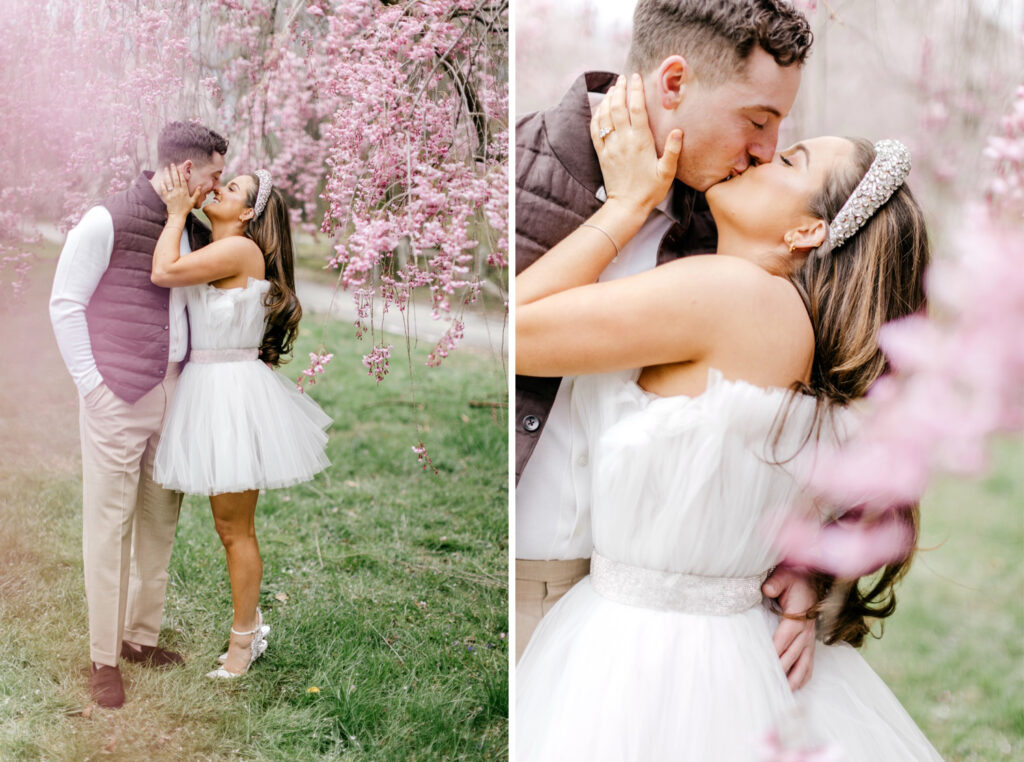 cherry blossom engagement photos in Philly by Emily Wren Photography