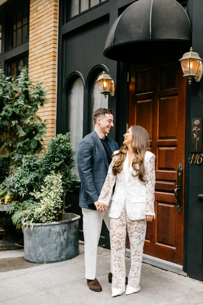 modern engagement photos in the city by Emily Wren Photography