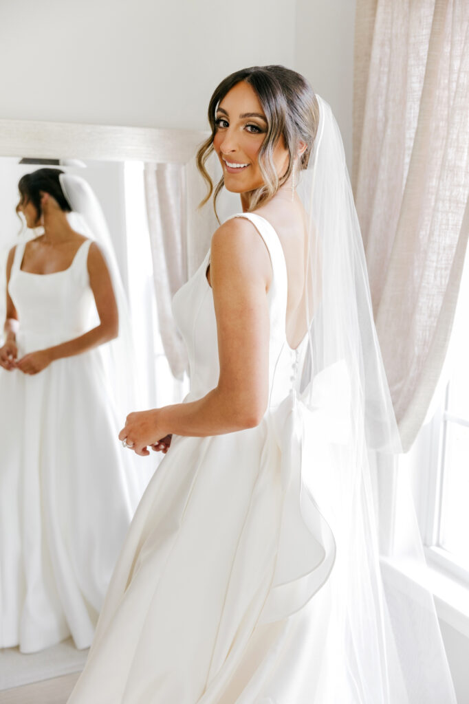 bride getting ready portrait by Emily Wren Photography