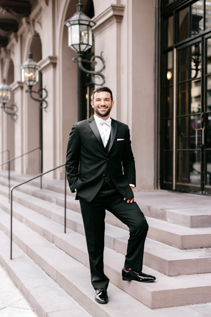 portrait of Groom in Center City Philadelphia