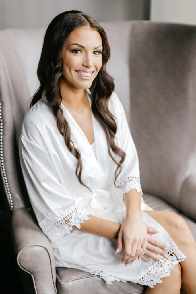 bridal getting ready portrait in Philadelphia by Emily Wren Photography