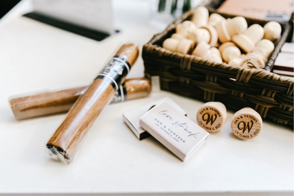 custom cigar wedding favors