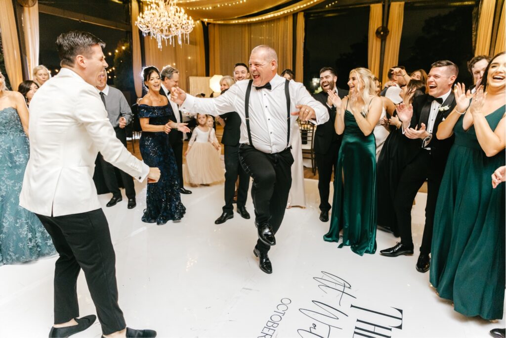 Philadelphia Water Works wedding reception guests on the dance floor by Emily Wren Photography