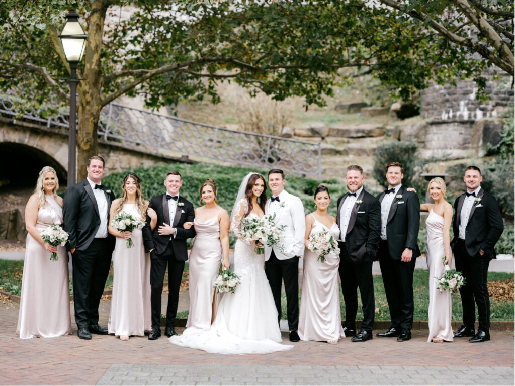 wedding party portrait in Fairmount, Philadelphia by Emily Wren Photography