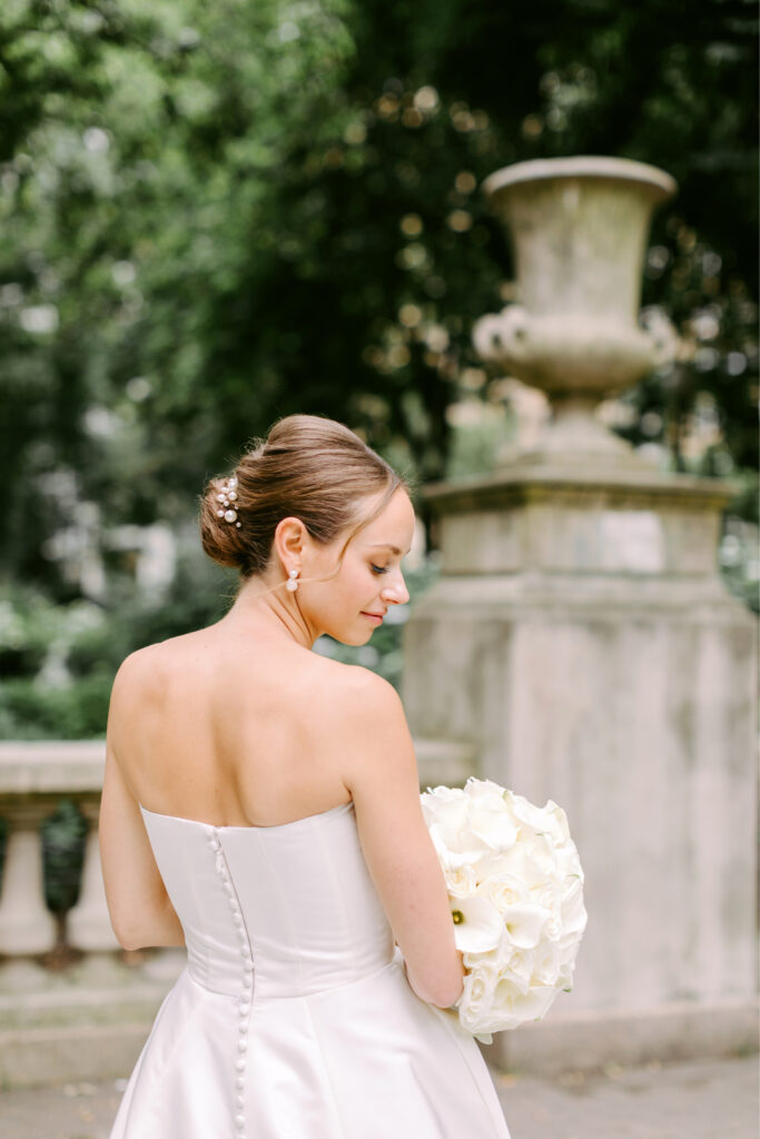 back of a timeless elegant bridal gown