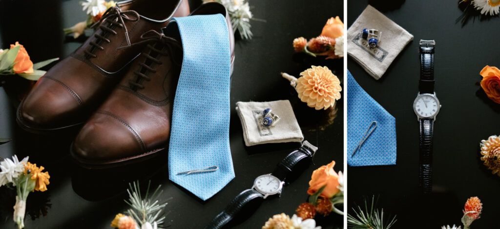 groom's getting ready details for his colorful fall wedding day by Emily Wren Photography