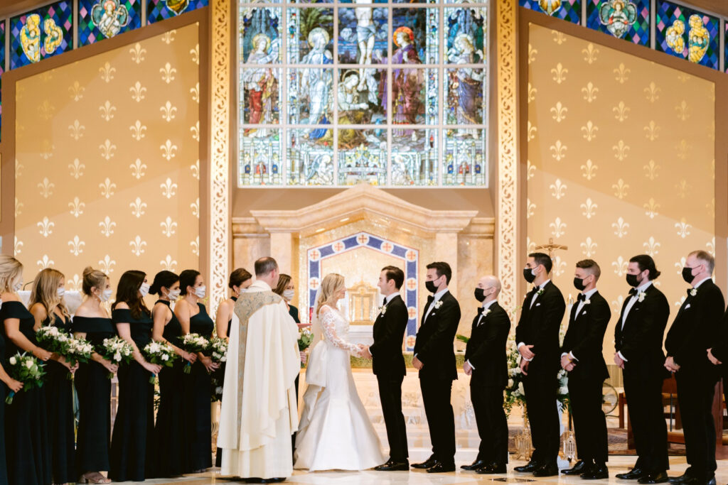 catholic wedding ceremony at St Mary Magdalen church