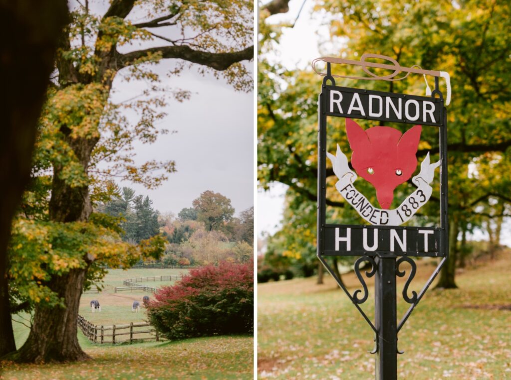 Fall wedding at Radnor Hunt Country Club